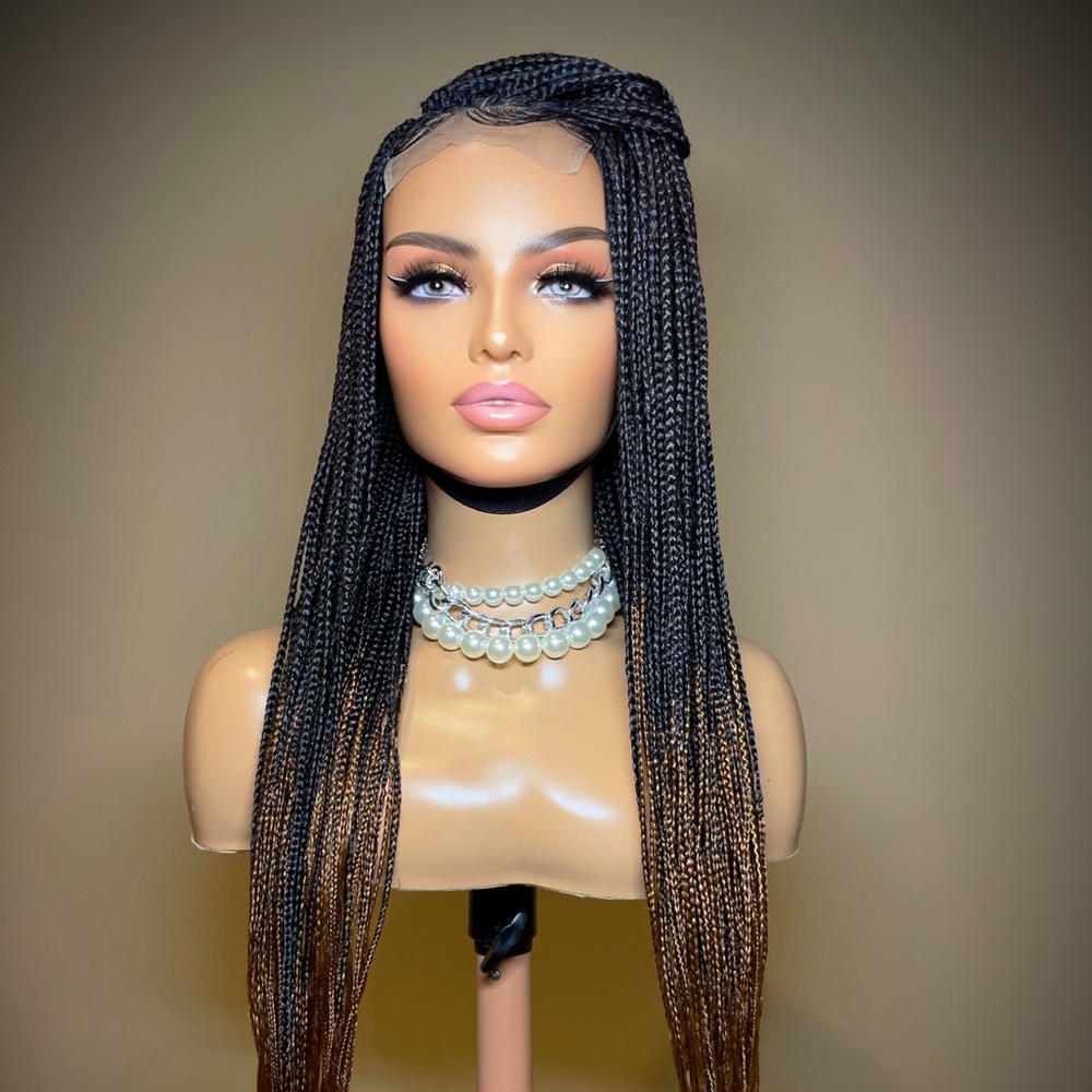 Small Box Braided Closure Wig